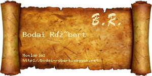 Bodai Róbert névjegykártya