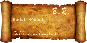 Bodai Róbert névjegykártya